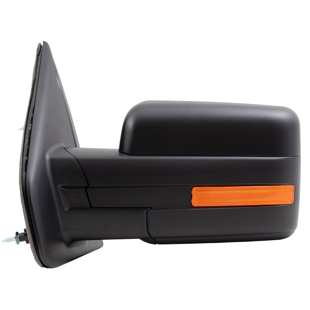 Power Mirror for 2009-2014 F-150 Reflector-Spotter Glass Pedestal Type Turn Signal Indicator Heated BL3Z17683CA Left FO1320407