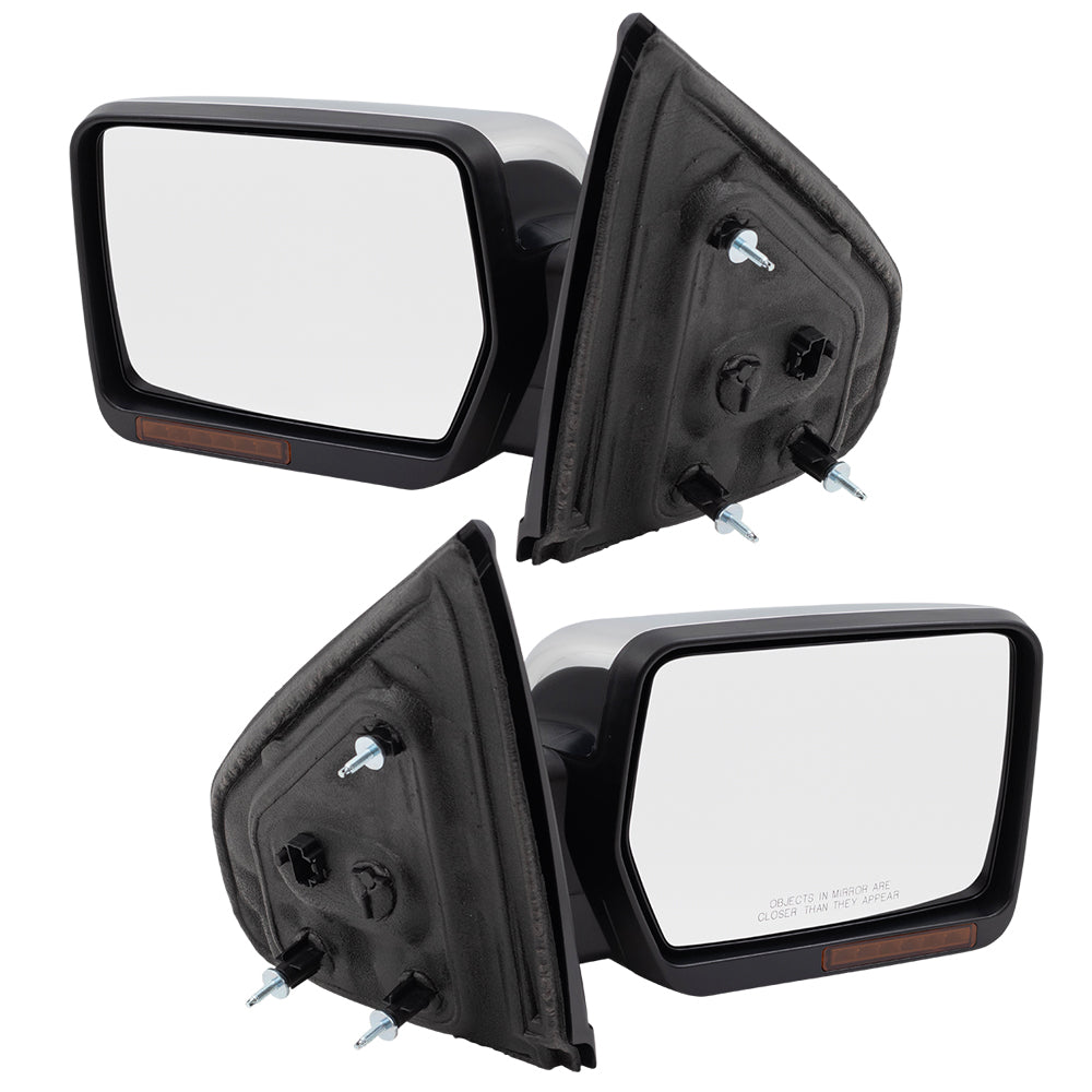 Power Mirror for 2009-2014 F-150 Pedestal Type Turn Signal Indicator Memory Heated Manual Fold 9L3Z17683GA Set FO1320355