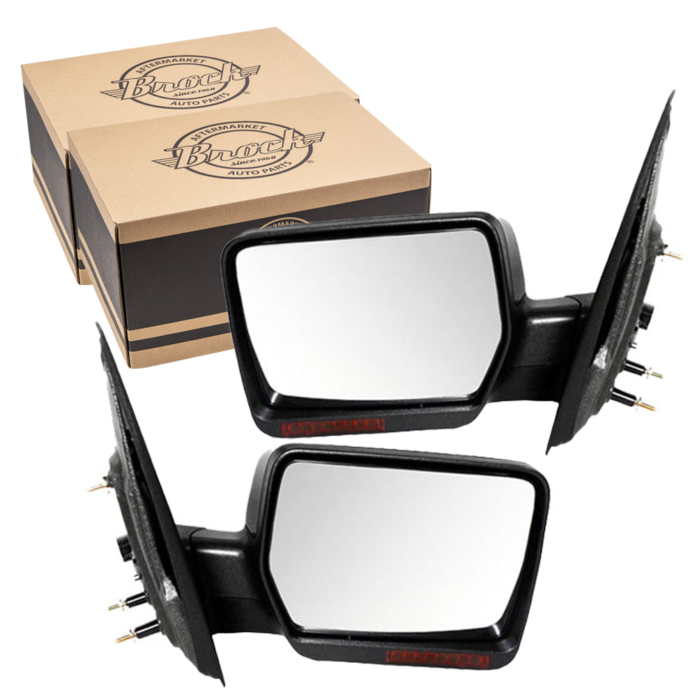 Power Mirror for 2007-2008 F-150 Turn Signal Indicator Heated Manual Fold 8L3Z17683RA Set FO1320333