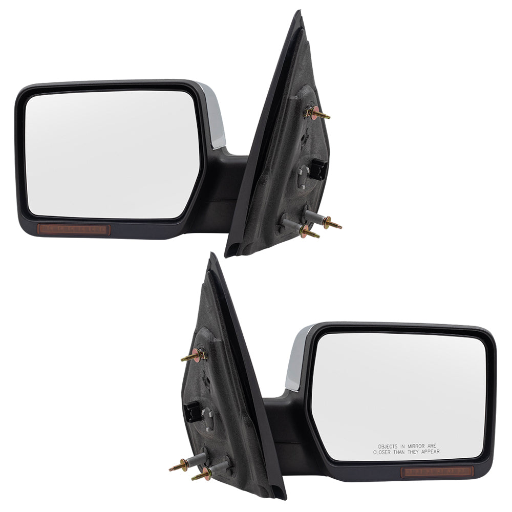 Power Mirror for 2007-2008 F-150 Turn Signal Indicator Memory Heated Manual Fold 8L3Z17683BA Set FO1320334