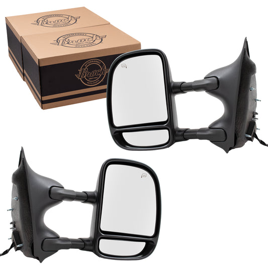 Power Towing Mirror for 2000-2005 Excursion Extendable Turn Signal Indicator for 2002-2007 F-250 Super Duty for 2002-2007 F-350 Super Duty 1C3Z17683DAA Set FO1320269