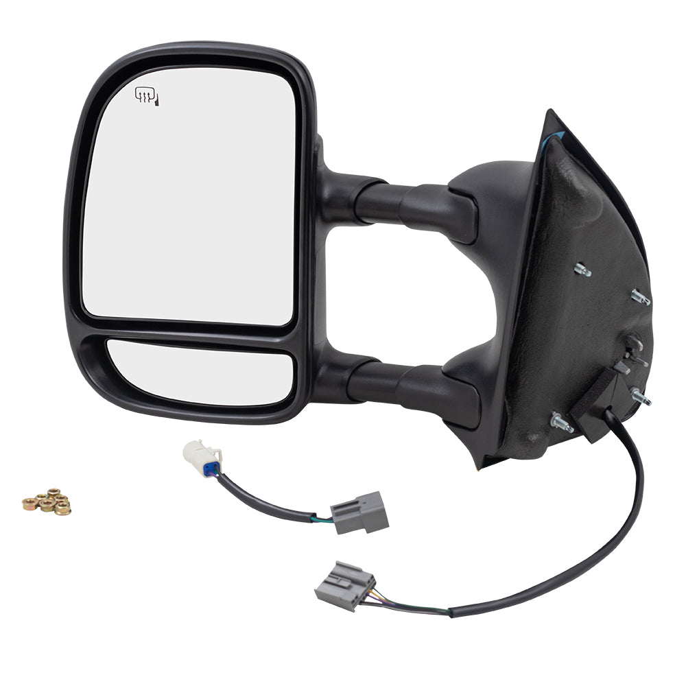 Power Towing Mirror for 2000-2005 Excursion Extendable Includes Adapter Heated for 1999-2007 F-250 Super Duty for 1999-2007 F-350 Super Duty 3C7Z17683EAA Left FO1320218