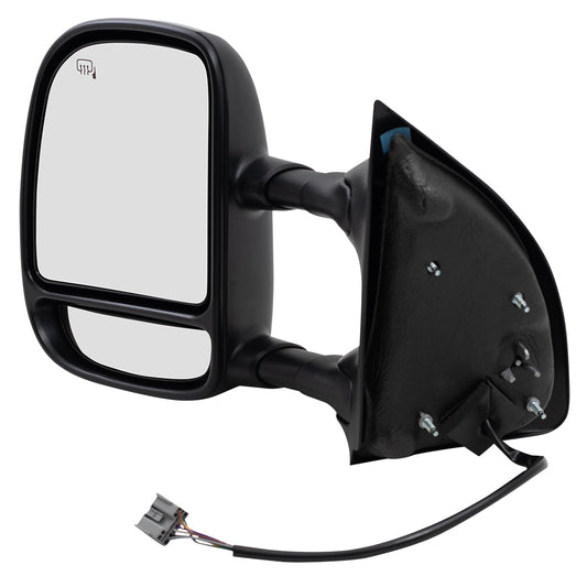 Power Towing Mirror for 2003-2005 Excursion Extendable Dual Arms-Double Swing Turn Signal Indicator Heated for 2003-2007 F-250 Super Duty for 2003-2007 F-350 Super Duty 4C3Z17D743CAA Left FO1320274