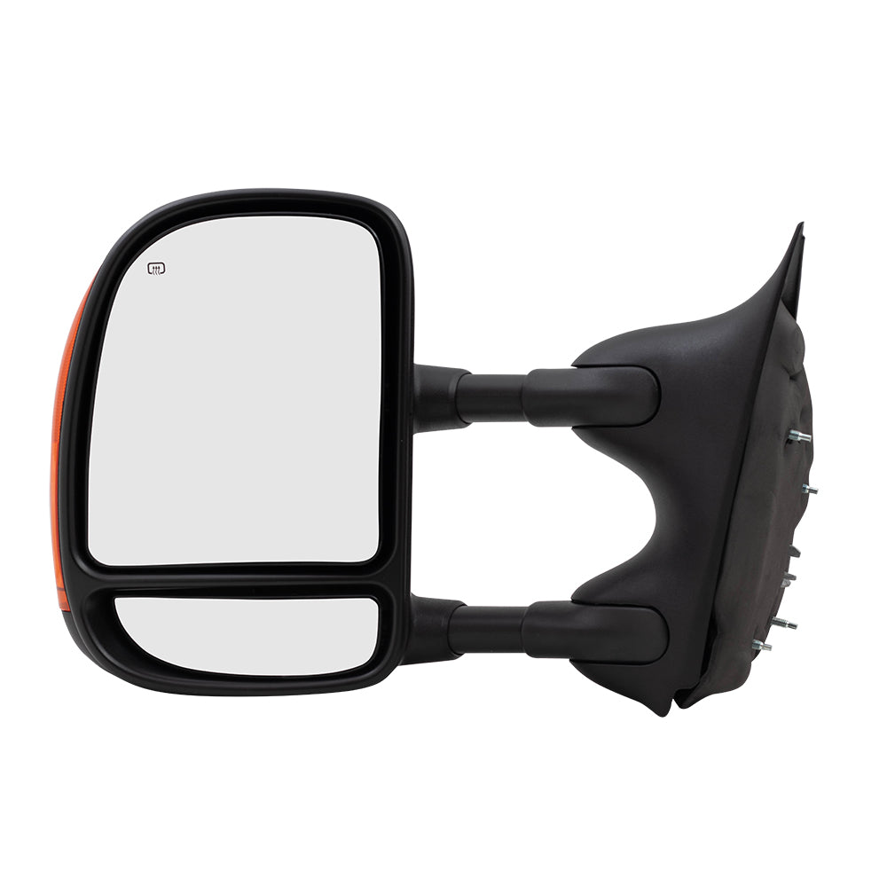 Power Towing Mirror for 2003-2005 Excursion Extendable Dual Arms-Double Swing Turn Signal Indicator Heated for 2003-2007 F-250 Super Duty for 2003-2007 F-350 Super Duty 4C3Z17D743BAA Left FO1320268