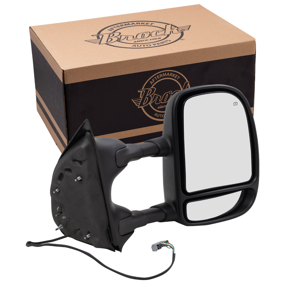 Power Towing Mirror for 2003-2005 Excursion Extendable Dual Arms-Double Swing Turn Signal Indicator Heated for 2003-2007 F-250 Super Duty for 2003-2007 F-350 Super Duty 4C3Z17D742BAA Right FO1321268