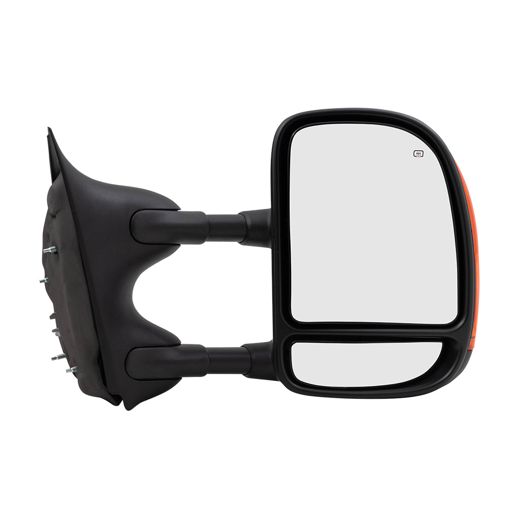 Power Towing Mirror for 2003-2005 Excursion Extendable Dual Arms-Double Swing Turn Signal Indicator Heated for 2003-2007 F-250 Super Duty for 2003-2007 F-350 Super Duty 4C3Z17D742BAA Right FO1321268