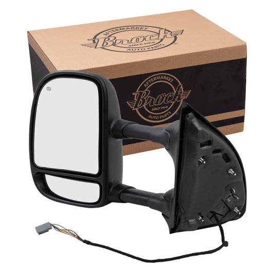 Power Mirror for 2003-2005 Excursion Extendable Dual Arms-Double Swing Performance Upgr Turn Signal Indicator Heated for 2003-2007 F-250 Super Duty for 2003-2007 F-350 Super Duty 5C3Z17683EAA Left