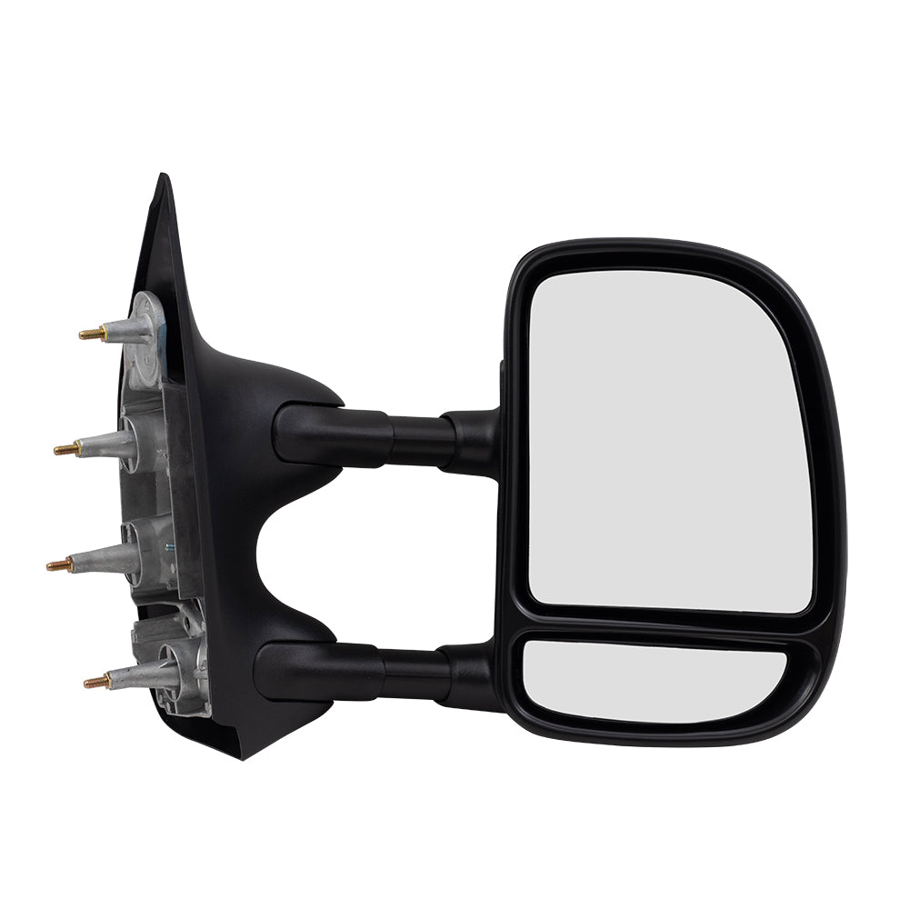 Brock Replacement Driver and Passenger Manual Tow Telescopic Side View Mirrors Dual Arms Double Swing Compatible with 2003-2014 E-Series Van 7C2Z17683DA 7C2Z17682DA