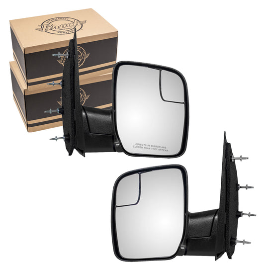 Manual Mirror for 2003-2014 E-150 Spotter Glass Sail Type 2003-2005 E-150 Club Wagon 2003-2014 E-250 2003-2005 E-350 Club Wagon 2003-2014 E-350 Super Duty AC2Z17683BA Set