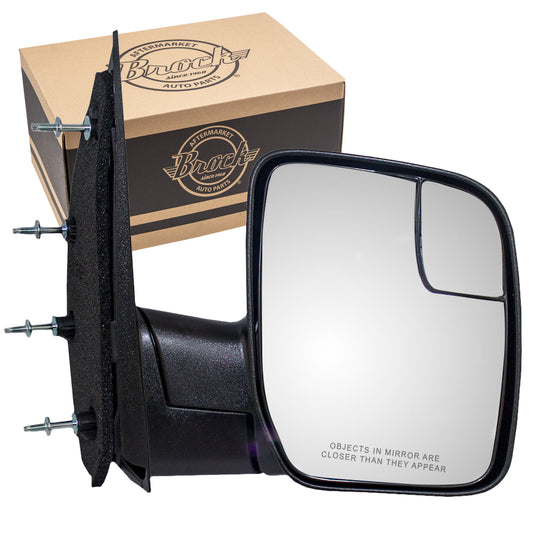 Manual Mirror for 2003-2014 E-150 Spotter Glass Sail Type 2003-2005 E-150 Club Wagon 2003-2014 E-250 2003-2005 E-350 Club Wagon 2003-2014 E-350 Super Duty AC2Z17682BA Right