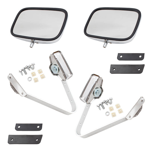 Manual Mirror for 1980-1996 Bronco 5X8 Swing Lock L=R Plastic Housing For Mirrors Upp 1980-1983 F-100 1980-1997 F-150 1980-1997 F-250 1980-1997 F-350 E5TZ17696A