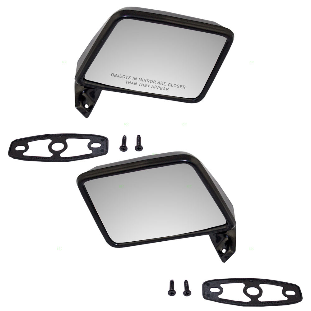 Manual Mirror for 1984-1990 Bronco II Paddle Type 1985-1991 F-150 1985-1991 F-250 1985-1991 F-350 1983-1992 Ranger E5TZ17682D Set