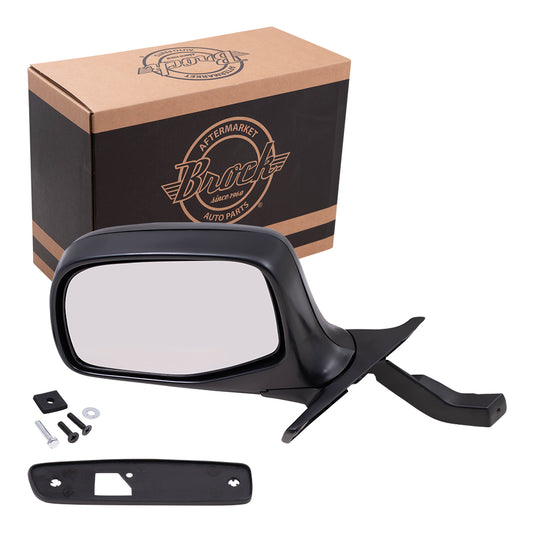 Manual Mirror for 1992-1996 Bronco 1992-1996 F-150 1992-1997 F-250 1992-1997 F-350 F7TZ17683AAB Left