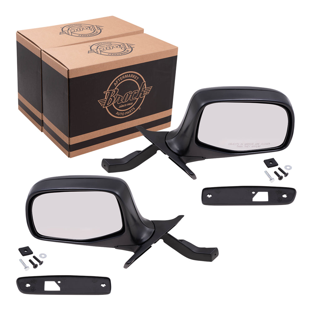 Driver and Passenger Manual Side View Paddle Type Mirrors Replacement for 1992-1996 F150 F250 F350 Pickup Truck