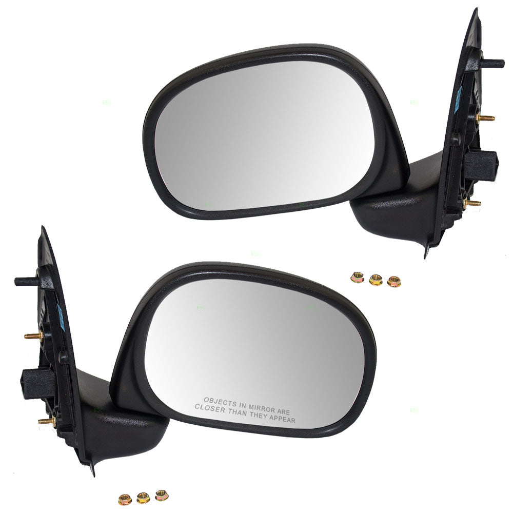 Manual Mirror for 1997-2002 F-150 Rectangular To 2/11/02 1997-1999 F-250 F65Z17683AA Set