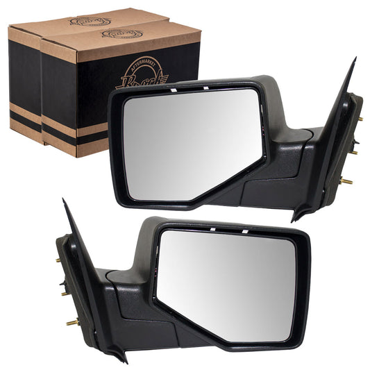 Manual Mirror for 2006-2011 Ranger Textured Base-Paint-To-Match Black Cover 8L5Z17683BA Set