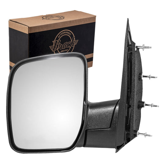 Manual Mirror for 2003-2009 E-150 Single Glass Sail Type 4 Mounting Points 2003-2005 E-150 Club Wagon 2003-2009 E-250 2003-2005 E-350 Club Wagon 2003-2009 E-350 Super Duty 7C2Z17683BA Left