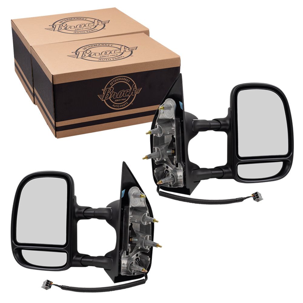 Power Towing Mirror for 2002 E-150 Econoline Extendable for 2002-2008 E-150 for 2002 E-250 Econoline for 2003-2008 E-250 for 2002-2005 E-350 Club Wagon for 2002-2008 E-350 Super Duty 7C2Z17683CA Set