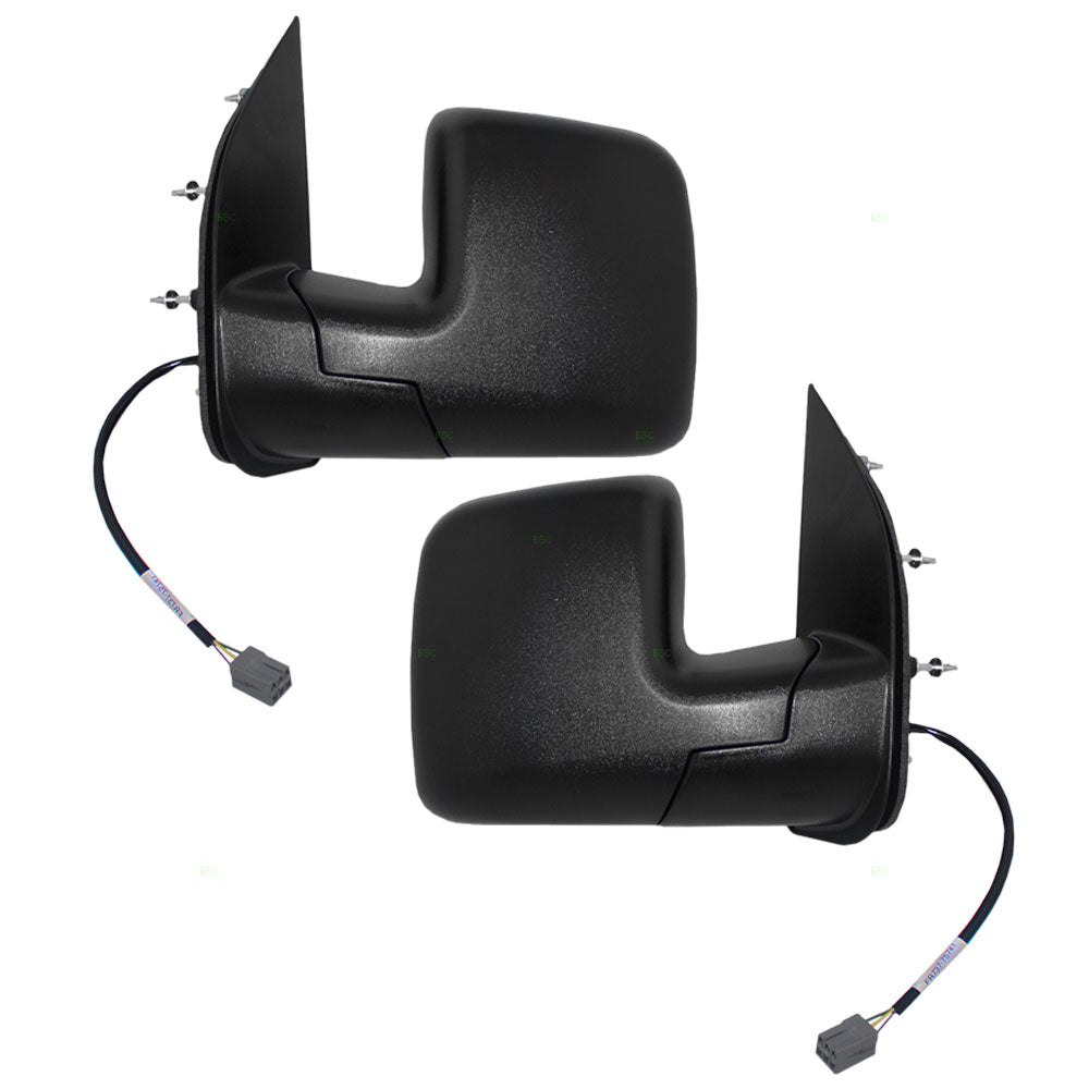 Power Mirror for 2002 E-150 Econoline Dual Glass-4 Mounting Points for 2003-2007 E-150 for 2002 E-250 Econoline for 2003-2007 E-250 for 2003-2005 E-350 Club Wagon for 2002-2007 E-350 Super Duty Set