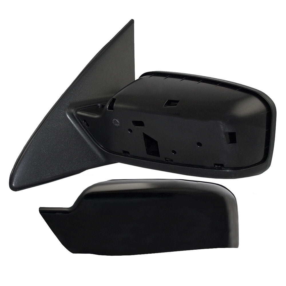 Drivers Power Side View Mirror Textured Base with Smooth Cover Replacement for 2006-2010 Fusion Milan 6E5Z17683A