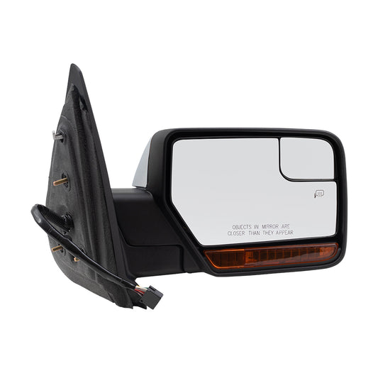 Power Mirror for 2013-2014 Expedition Spotter Glass Puddle Lamp Memory Heated Power Fold for 2012-2014 Navigator CL7Z17682AA Right FO1321484