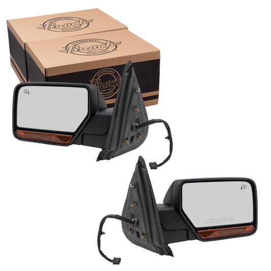 Power Mirror for 2007-2010 Expedition Turn Signal Indicator Puddle Lamp Memory Heated 8L1Z17683BA Set FO1320363