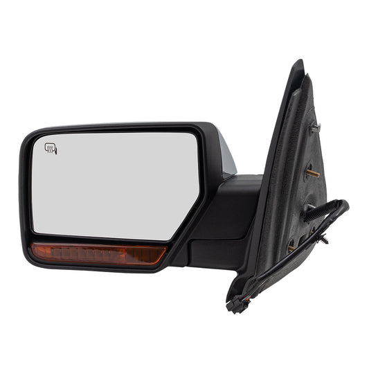 BROCK Power Folding Side Mirror Replacement for 2007-2008 Ford Expedition Drivers Heated Chrome Cap Signal Memory Puddle Lamp 8L7Z17683AA 8L7Z 17683 AA