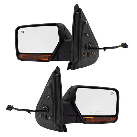 Power Mirror for 2009-2010 Expedition Turn Signal Indicator Puddle Lamp Memory Heated Power Fold for 2009-2010 Navigator 9L1Z17683AB Set FO1320365