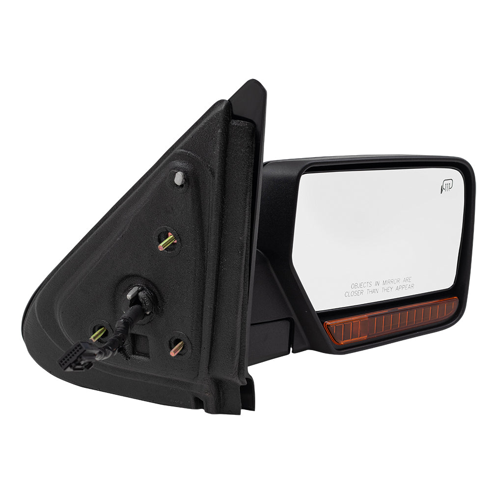 BROCK Pair Side Power Mirrors Replacement for 2009-2010 Ford Expedition Driver and Passenger Power Folding Set Heated Signal Memory Puddle Lamp 9L1Z17683AB 9L1Z17682AA