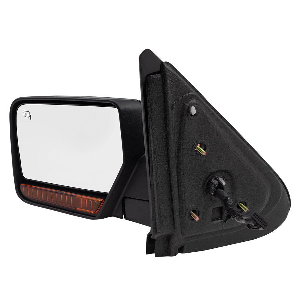 BROCK Side Power Mirror Replacement for 2009-2010 Ford Expedition Drivers Power Folding Heated Signal Memory Puddle Lamp 9L1Z17683AB 9L1Z 17683 AB
