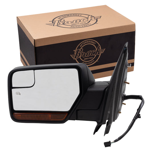 Power Mirror for 2012-2017 Expedition Spotter Glass Turn Signal Indicator Puddle Lamp Memory Heated Manual Fold CL1Z17683BA Left FO1320486