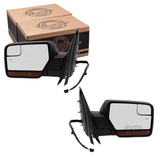 Power Mirror for 2012-2017 Expedition Spotter Glass Turn Signal Indicator Puddle Lamp Memory Heated Manual Fold CL1Z17683BA Set FO1320486