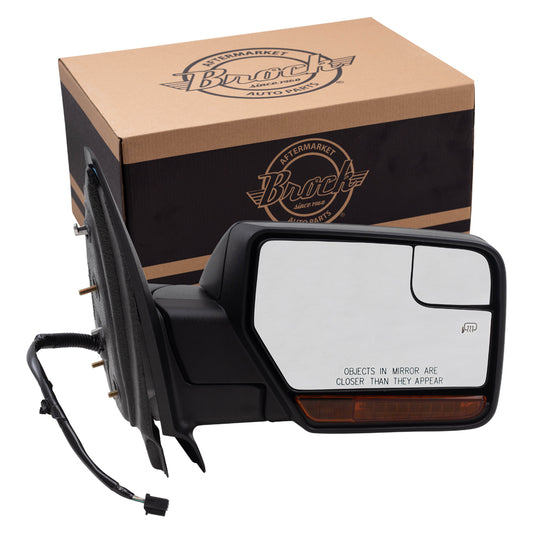 Power Mirror for 2012-2017 Expedition Spotter Glass Turn Signal Indicator Puddle Lamp Memory Heated CL1Z17682BA Right FO1321486