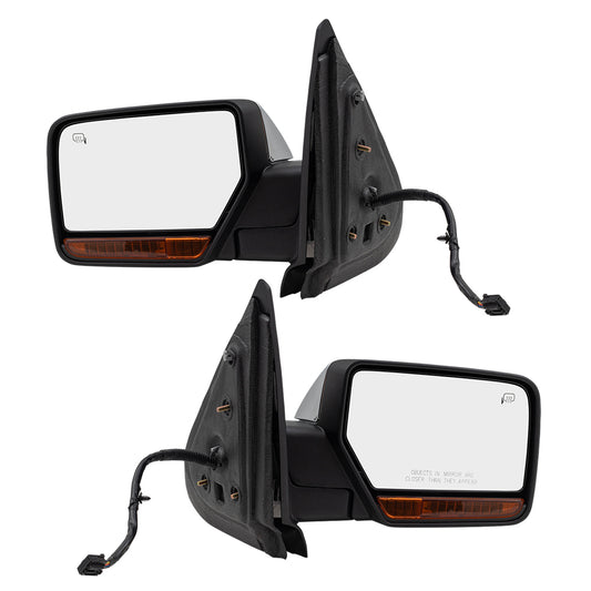 Power Mirror for 2009-2010 Expedition Turn Signal Indicator Puddle Lamp Memory Heated Power Fold for 2009-2010 Navigator 9L7Z17683AA Set FO1320392