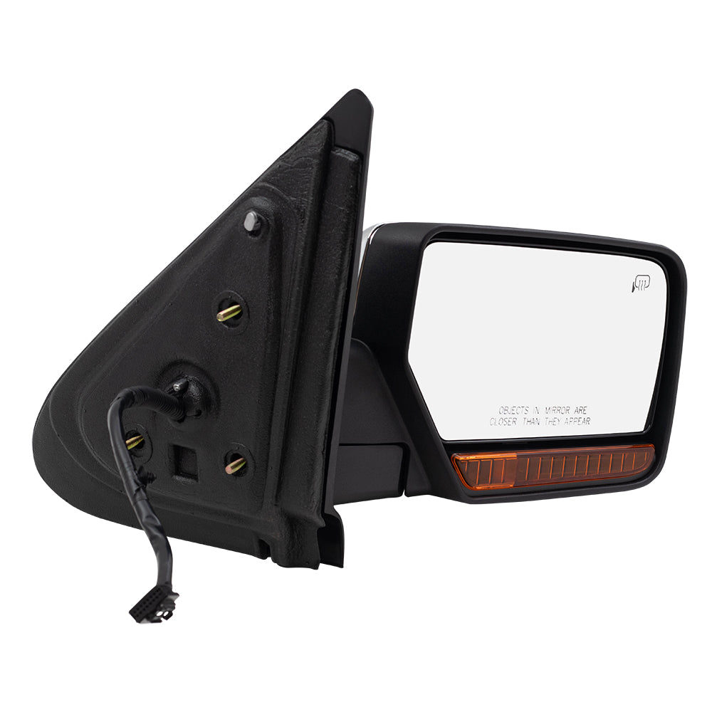 Power Folding Mirror Chrome Replacement for 2009-2010 Expedition Navigator Passengers Side Heated Signal Memory Puddle Lamp 9L7Z17682AA