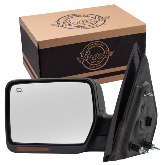 Power Mirror for 2007-2008 F-150 Turn Signal Indicator Puddle Lamp Memory Heated Power Fold for 2007-2008 Mark LT 8L3Z17683TA Left FO1320373