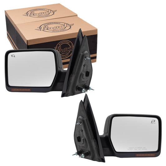 Power Mirror for 2007-2008 F-150 Turn Signal Indicator Puddle Lamp Memory Heated Power Fold for 2007-2008 Mark LT 8L3Z17683TA Set FO1320373