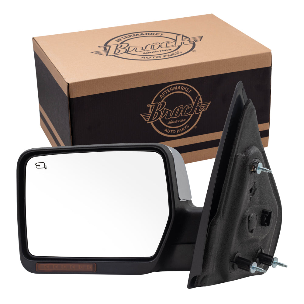 Power Mirror for 2007-2008 F-150 Turn Signal Indicator Puddle Lamp Memory Heated Power Fold for 2007-2008 Mark LT 8L3Z17683AA Left FO1320372