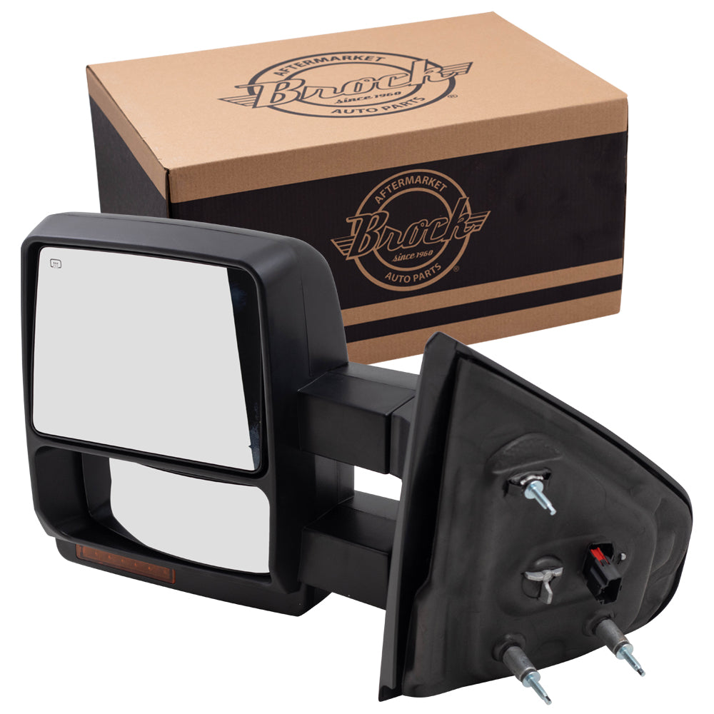 Power Mirror for 2007-2014 F-150 Extendable Turn Signal Indicator Puddle Lamp Heated 7L3Z17683AE Left FO1320369