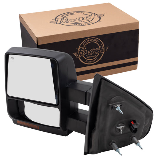 Power Mirror for 2007-2014 F-150 Extendable Turn Signal Indicator Puddle Lamp Heated 7L3Z17683AE Left FO1320369