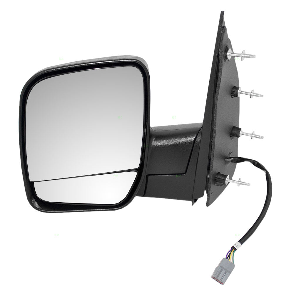 Power Mirror for 2002 E-150 Econoline Dual Glass-4 Mounting Points Puddle Lamp for 2003-2007 E-150 for 2002 E-250 Econoline for 2003-2007 E-250 for 2003-2005 E-350 Club Wagon 2C2Z17683BAB Left
