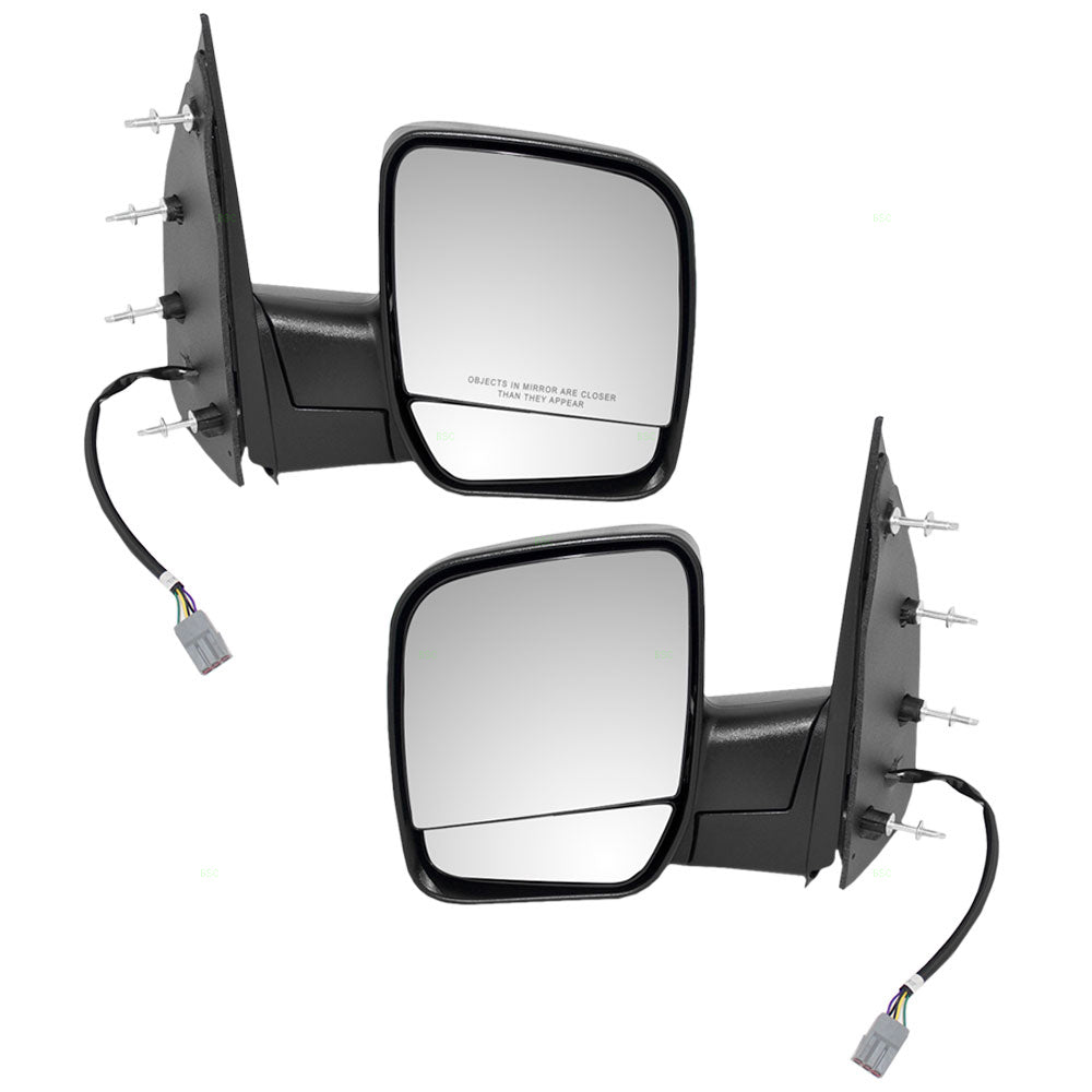 Power Mirror for 2002 E-150 Econoline Dual Glass-4 Mounting Points Puddle Lamp for 2003-2007 E-150 for 2002 E-250 Econoline for 2003-2007 E-250 for 2003-2005 E-350 Club Wagon 2C2Z17683BAB Set