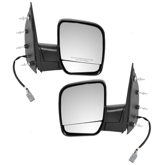 Power Mirror for 2002 E-150 Econoline Dual Glass-4 Mounting Points Puddle Lamp for 2003-2007 E-150 for 2002 E-250 Econoline for 2003-2007 E-250 for 2003-2005 E-350 Club Wagon 2C2Z17683BAB Set