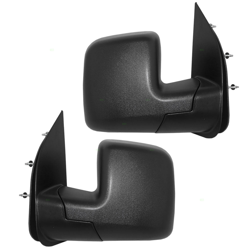 Power Mirror for 2002 E-150 Econoline Dual Glass-4 Mounting Points Puddle Lamp for 2003-2007 E-150 for 2002 E-250 Econoline for 2003-2007 E-250 for 2003-2005 E-350 Club Wagon 2C2Z17683BAB Set