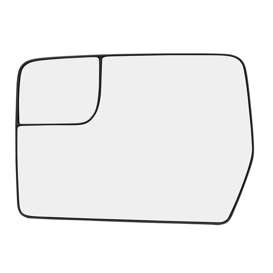 Brock Replacement Driver Mirror Glass & Base w/ Spotter Glass compatible with 2011 2012 2013 2013 F150 & SVT Raptor Pickup Truck