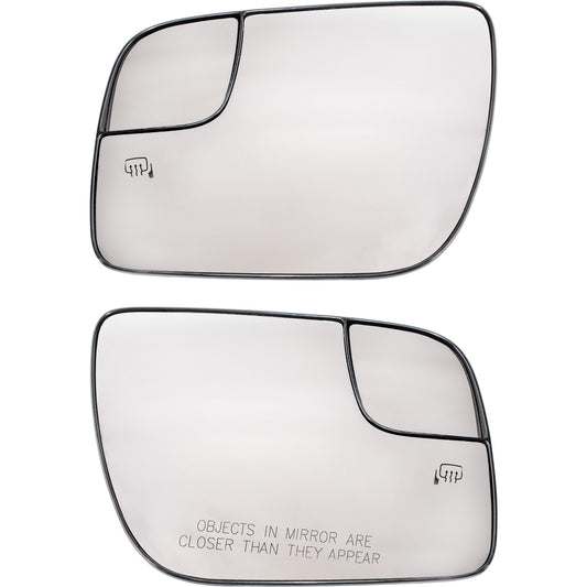 Brock Driver Left Passenger Right Mirror Glass and Base Set With Heat-Spotter Glass Without Signal-BSD Compatible with 2016-2019 Ford Explorer 2013-2019 Ford Explorer Police Interceptor 3339-0063LR