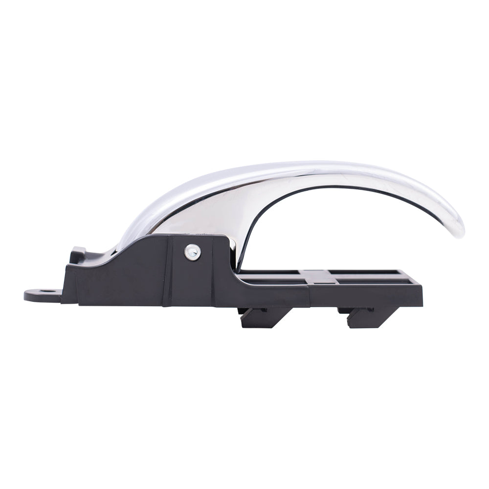 Brock Replacement Drivers Front Inside Interior Inner Door Handle Chrome with Base Compatible with 97-03 F150 Pickup Truck F65Z 1522601 AA 91090