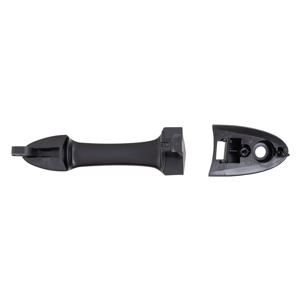 Brock Replacement Front Outside Exterior Door Handle w/ Keyhole Compatible with 2000-2007 Focus 2001-2006 Tribute