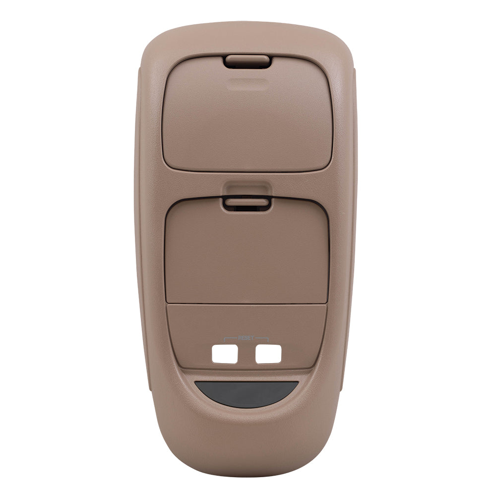 Brock Replacement Overhead Roof Ceiling Console Parchment Tan Compatible with 2002-2004 F250 F350 F450 Super Duty Pickup Truck 2C3Z-25519Z70-AAB