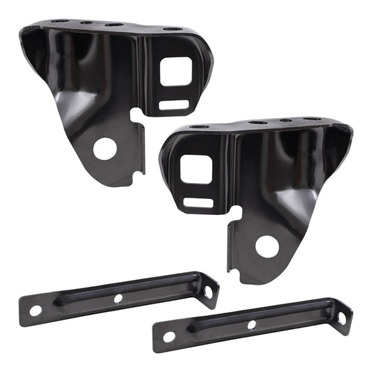Brock Replacement Rear Driver and Passenger Side Bumper Brackets and Side Bumper Brackets 4 Piece Set Compatible with 2009-2014 F-150 Styleside ONLY